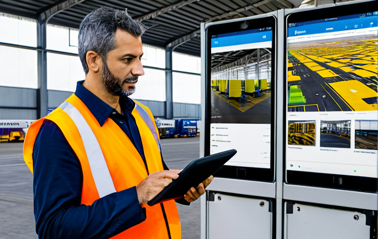 **

"A professional logistics manager, fully clothed in appropriate business attire, reviewing a tablet displaying a cargo route optimization software in a brightly lit, modern airport cargo facility in São Paulo, Brazil.  Forklifts and cargo containers visible in the background. Safe for work, perfect anatomy, natural proportions, high-quality image, professional, modest."

**