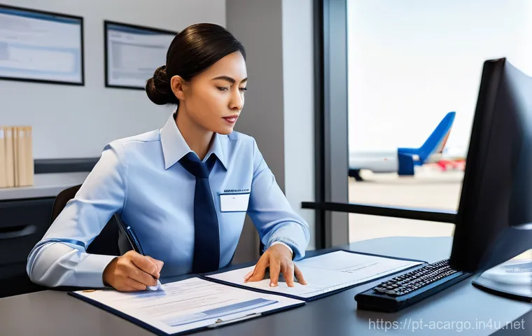 항공화물 실무 인터뷰 준비 가이드 - **Prompt 1: The Focused Logistics Professional in a Practical Interview**
    "A young, diverse prof...