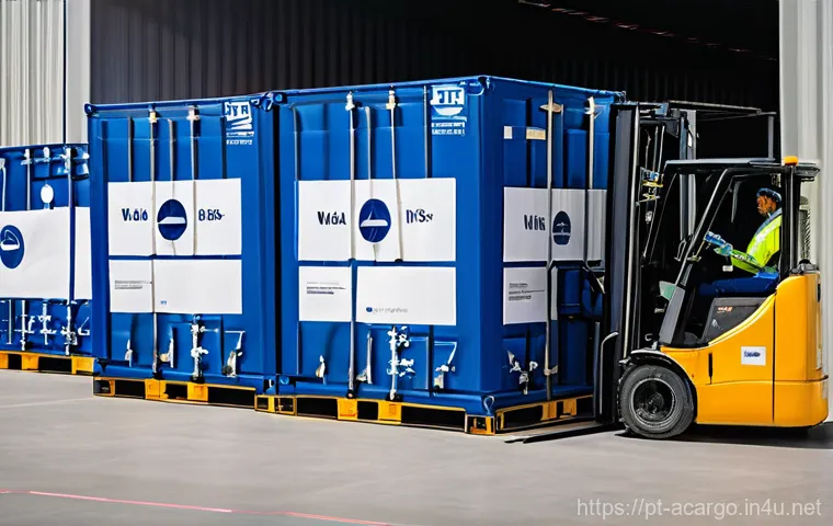 항공화물 보험 처리 실무 - **Prompt:** Inside a futuristic and immaculately organized air cargo terminal, a scene illustrating ...