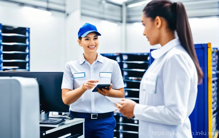 항공화물 업무에 필요한 소프트 스킬 - **Prompt:** A diverse team of logistics professionals (men and women of various ethnicities) in a hi...