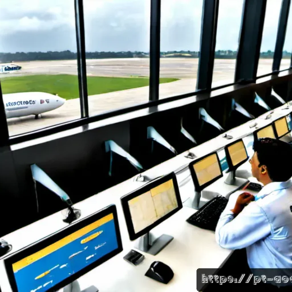 항공화물 포워딩 회사에서의 근무 환경 - Photorealistic air cargo forwarding office in São Paulo, Brazil, wide-angle documentary composition:...